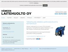 Tablet Screenshot of hameenlaitehuolto.fi